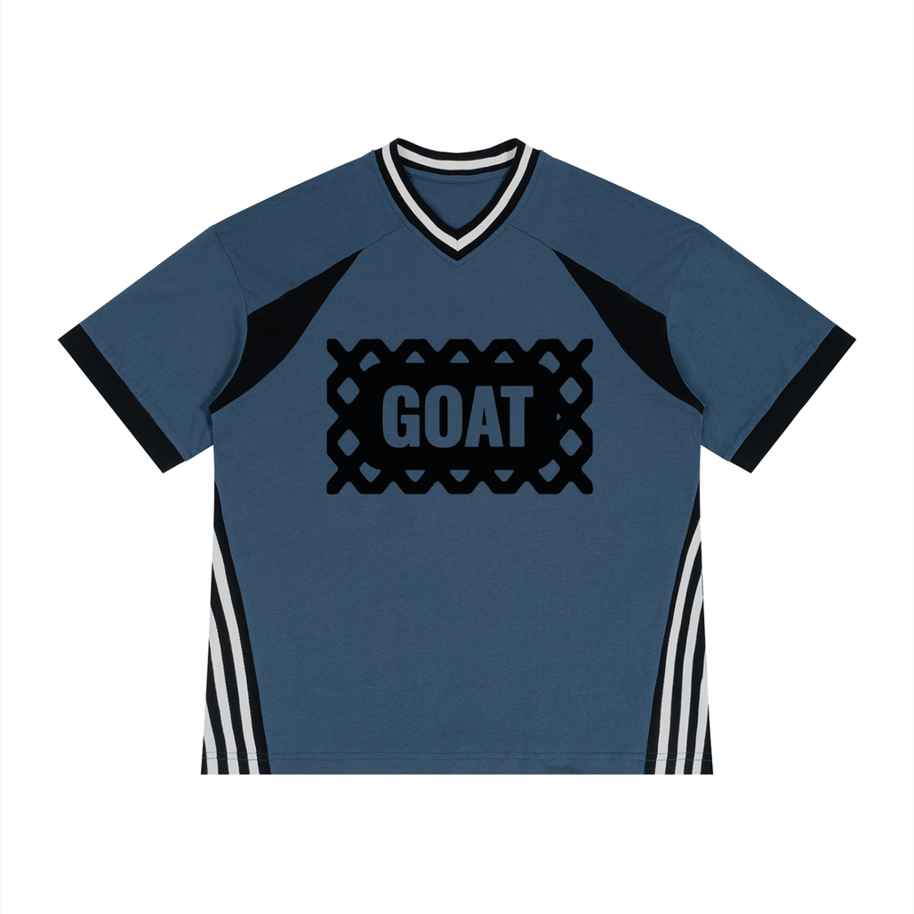 Unisex Color Block V-Neck Jersey