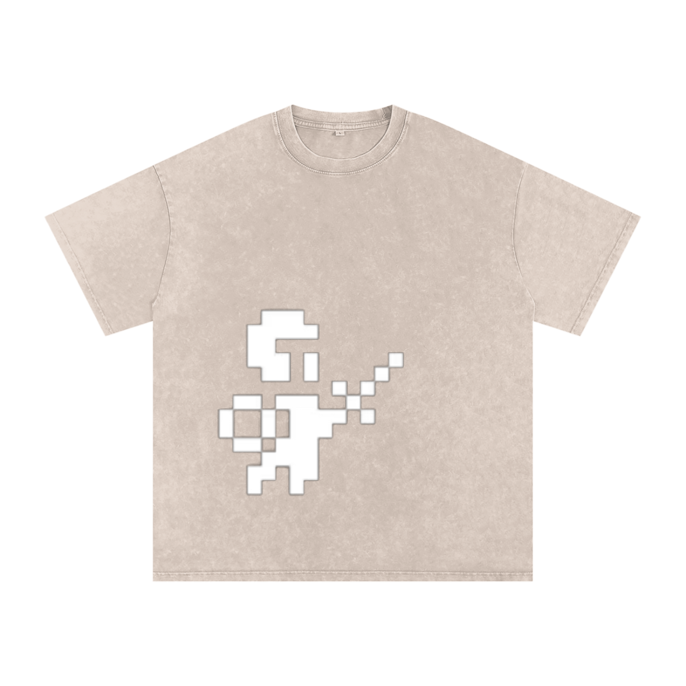 Snow Washed Oversized Cotton T-Shirt