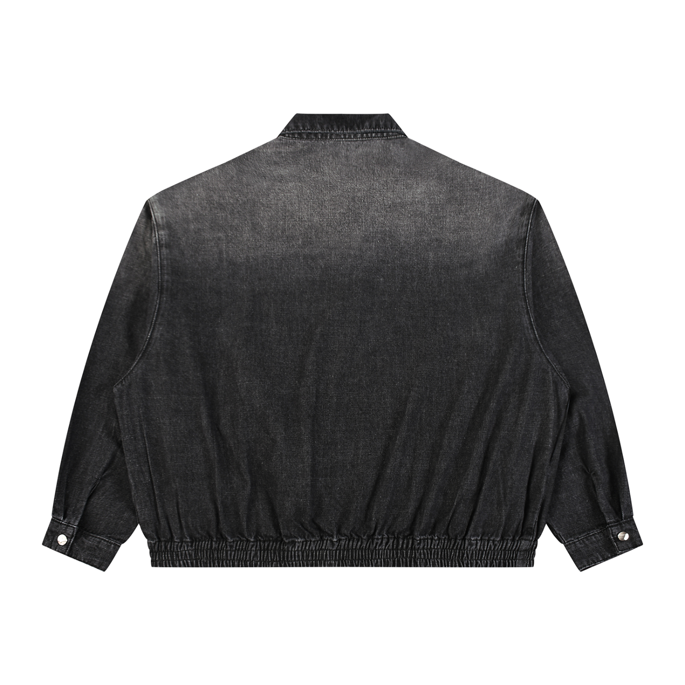 Unisex Vintage Wash Full-Zip Denim Jacket