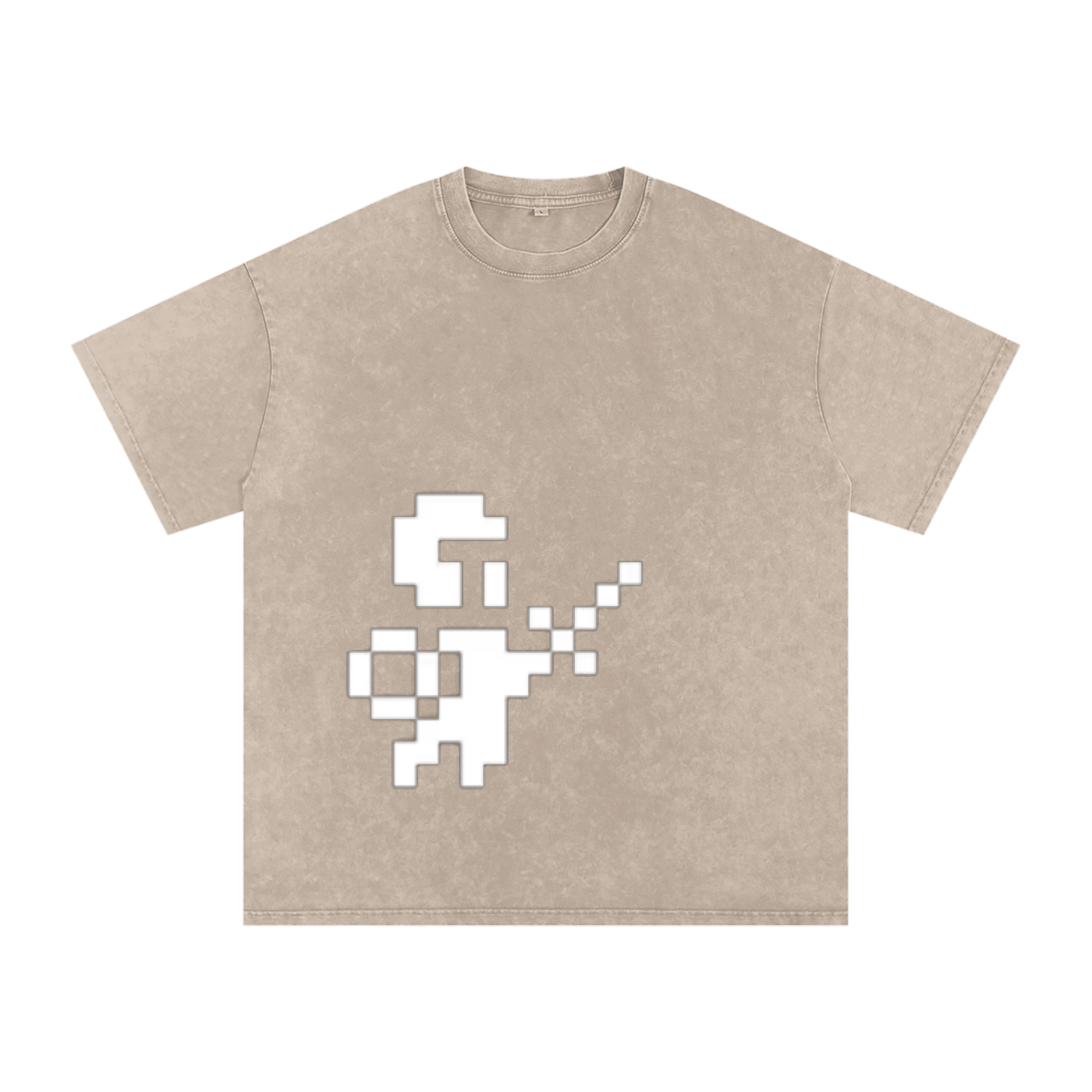 Snow Washed Oversized Cotton T-Shirt